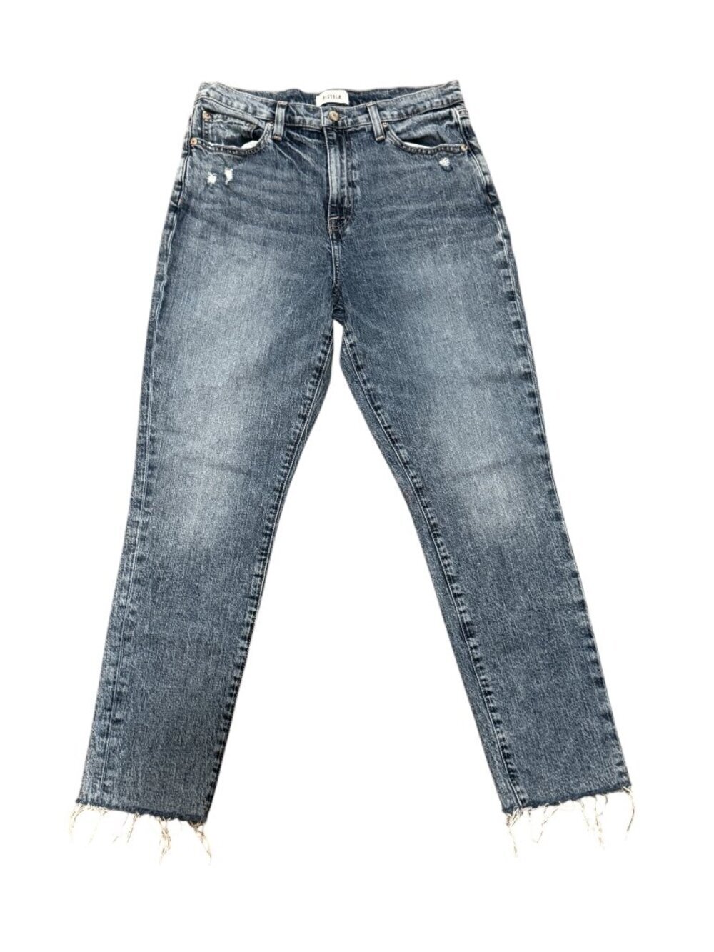 Pistola Distressed Straight Leg Jeans Women’s Size 29 Raw Hem Denim